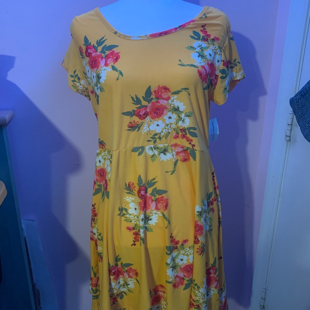 Bobbie Brooks Floral Yellow Dress